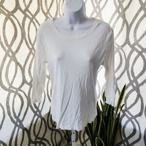 Faded Glory 100% Organic Cotton Longsleeve Tee Medium